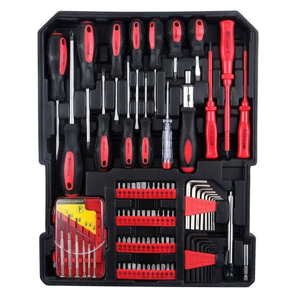 Left. Winado - 799 PCS Tool Set Mechanics Tool Kit Wrenches Socket with Trolley Case Box Organizer - Silver.