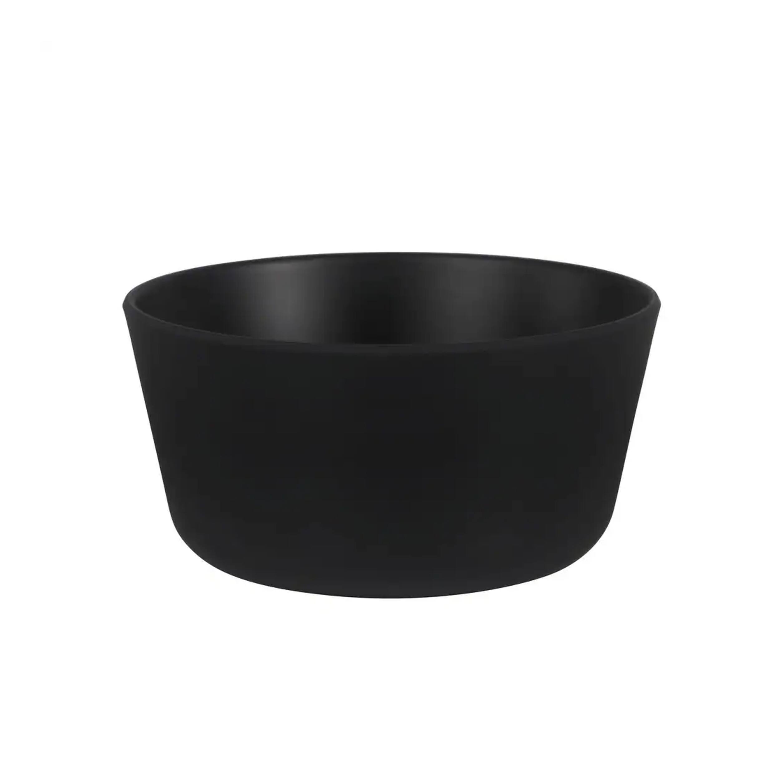 Alt View 5. Gibson - Gibson Home Fairhope 12 Piece Melamine Round Dinnerware Set in Matte Black - Black.