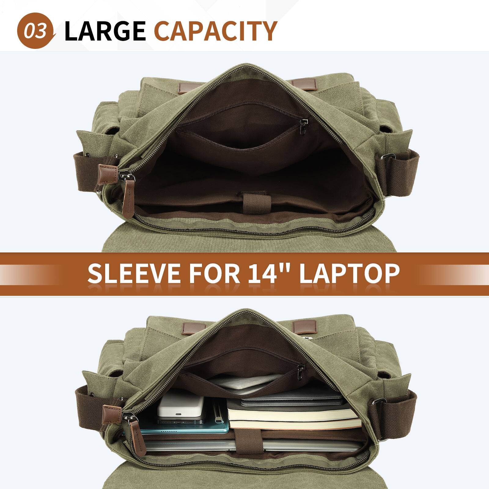 03 LARGE CAPACITY

SLEEVE FOR 14" LAPTOP