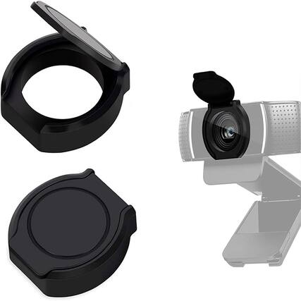Front. RTMB - 2-Pack Universal Webcam Cover, ABS Privacy Shutter, Black, Logitech Compatible.