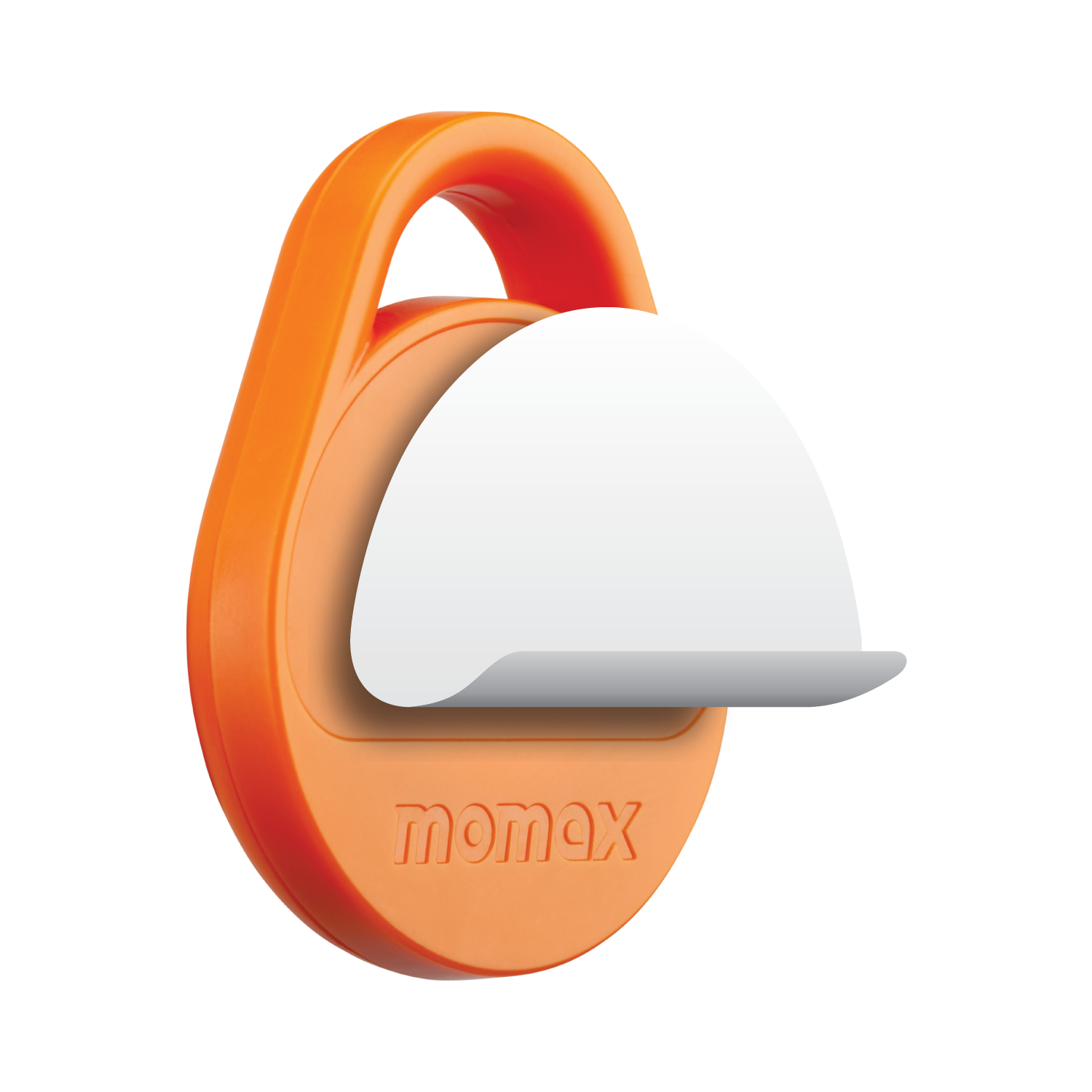 Left. Momax - Momax - Tracker Electronics Key Finder Luggage Tracker, Backpack, Wallet, Pets Works with Apple Find My iOS Only -Orange - Orange.