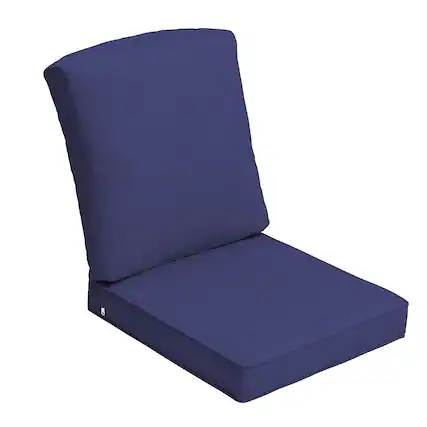 Front. Crestlive Products - Crestlive Products 24x24 Inch Water-Repellent Deep Seat Outdoor Cushions, Fade-Resistant Replacement for Patio Furniture - Navy.
