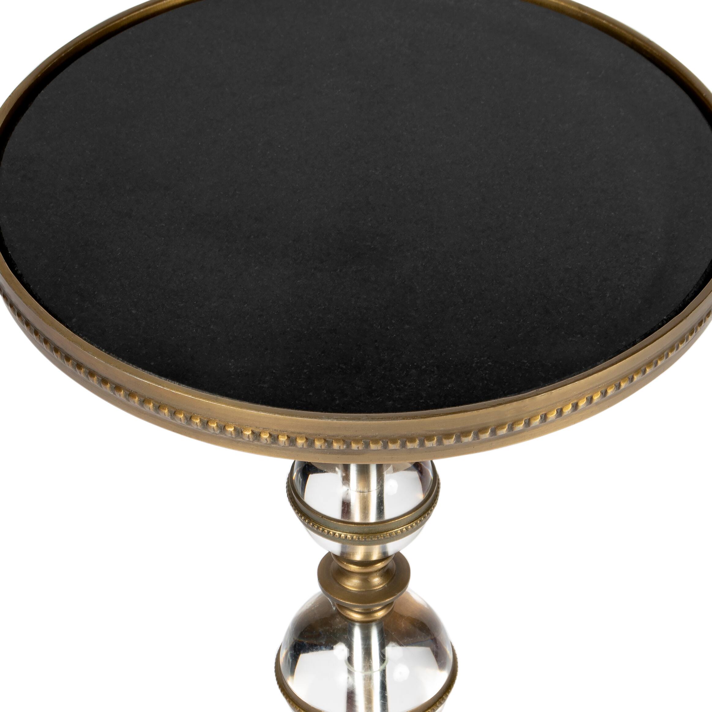 Butler Specialty Forella 12 in. W Round Granite, Acrylic and Iron ...