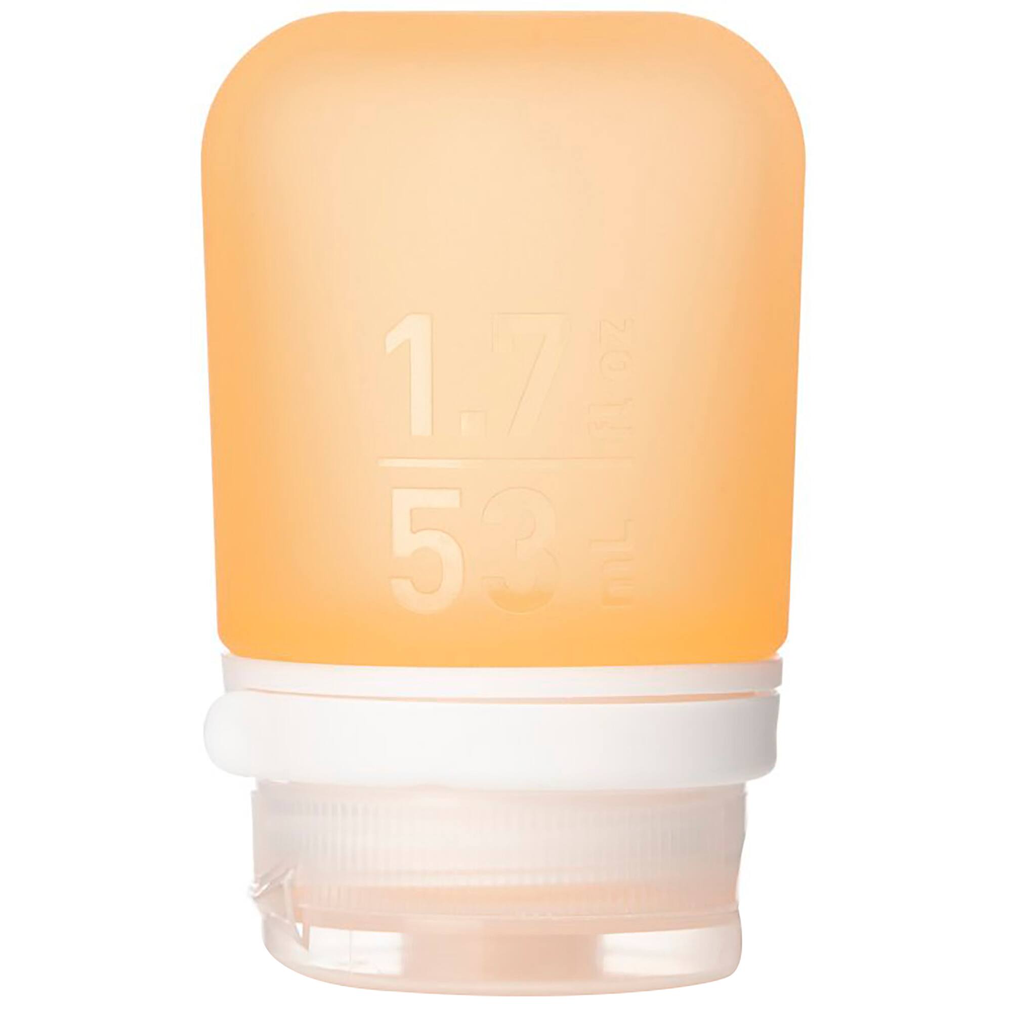 Front. Humangear - Humangear GoToob+ Soft Silicone Travel Bottle - Small - Orange - Orange.