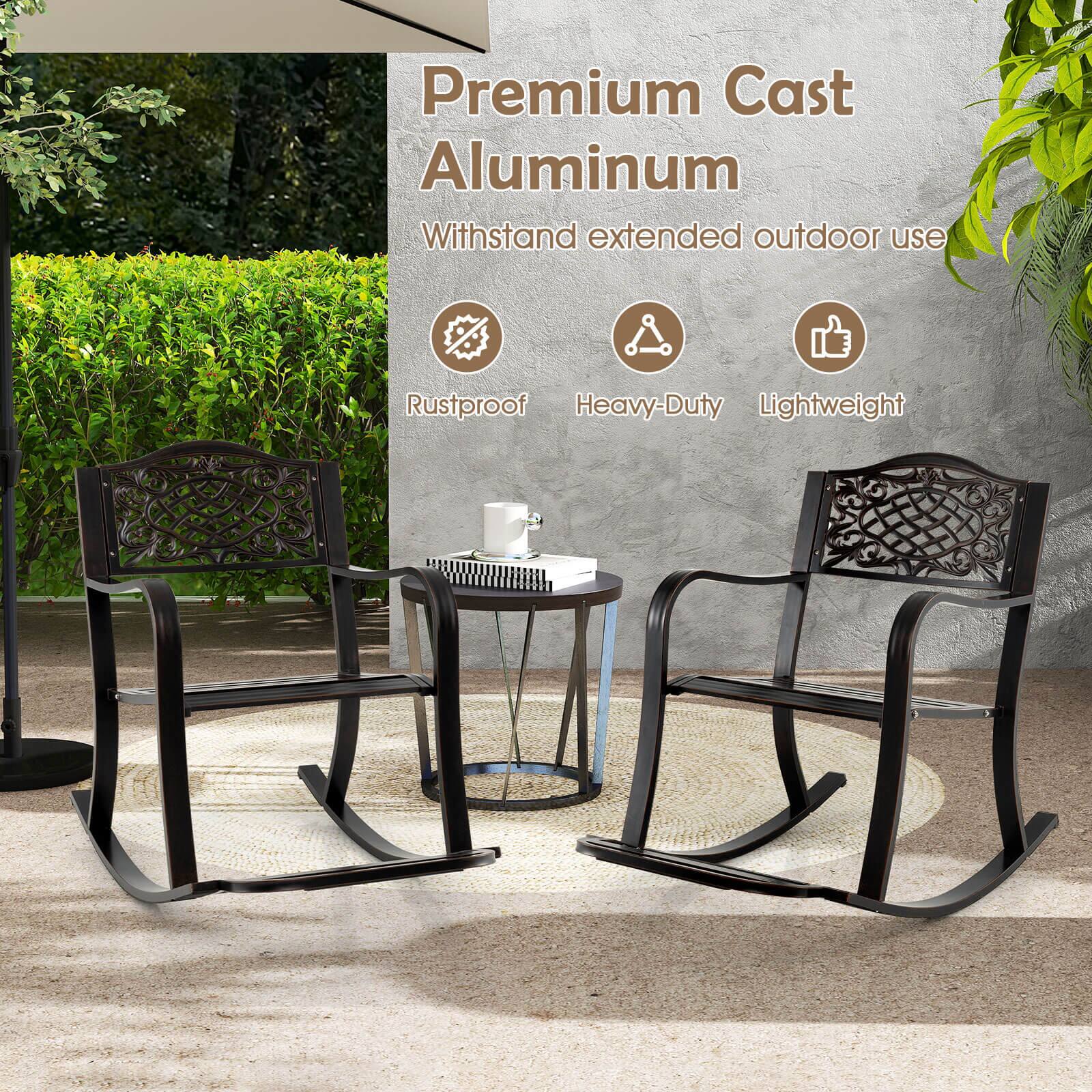 Premium Cast Aluminum  
Withstand extended outdoor use  
Rustproof  
Heavy-Duty  
Lightweight