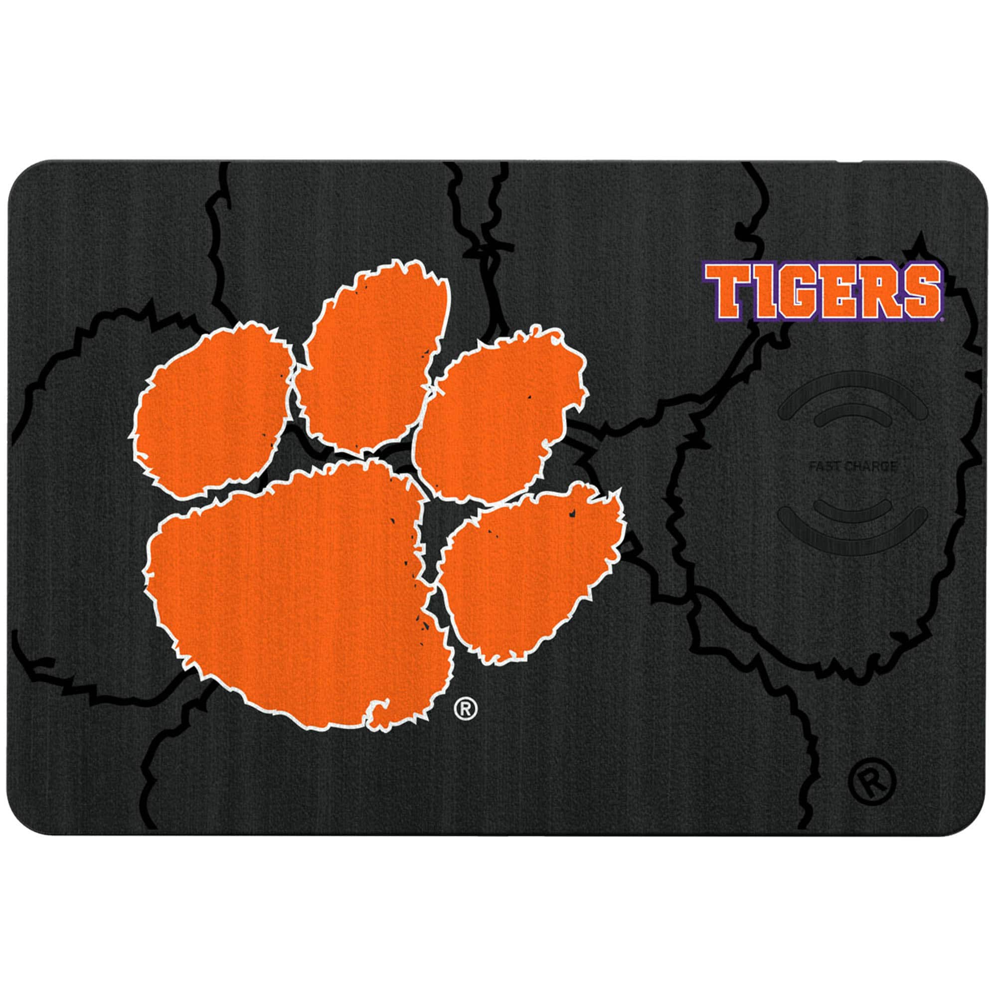 Keyscaper - Clemson Tigers Wireless Charger and Mouse Pad - Multicolor
