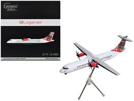 ATR 72-600 Commercial Aircraft "Loganair" White w/Green & Red Plaid Tail 1/200 Diecast Model by GeminiJets