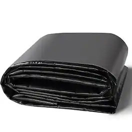 VEVOR - Pond Liner, 10 x 13 ft 20 Mil Thickness, Pliable LLDPE Material Pond Skins, Easy Cutting Underlayment for Fish - Black