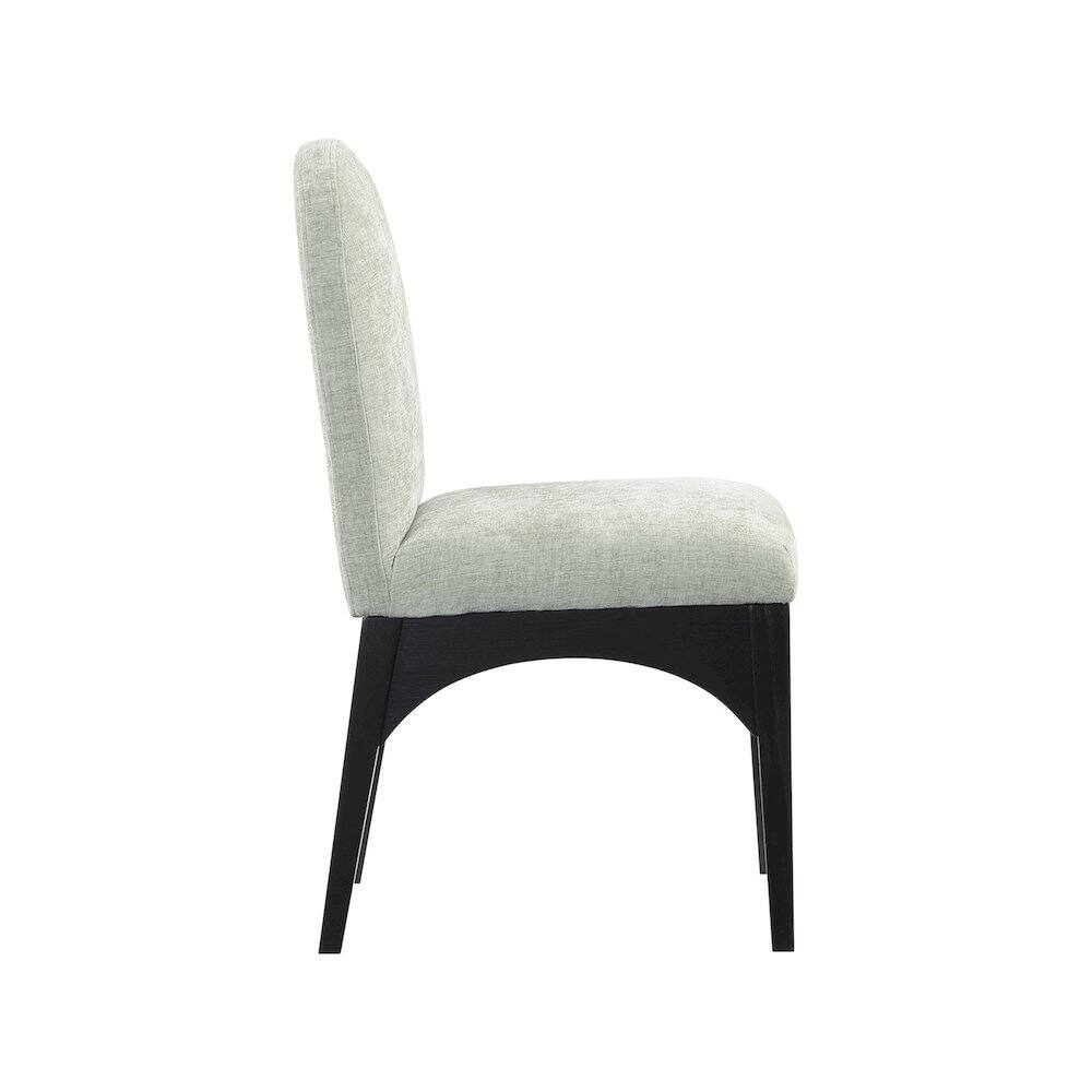 Alt View 3. Meridian Furniture - Waldorf Mint Chenille Fabric Dining Chair - Blue.