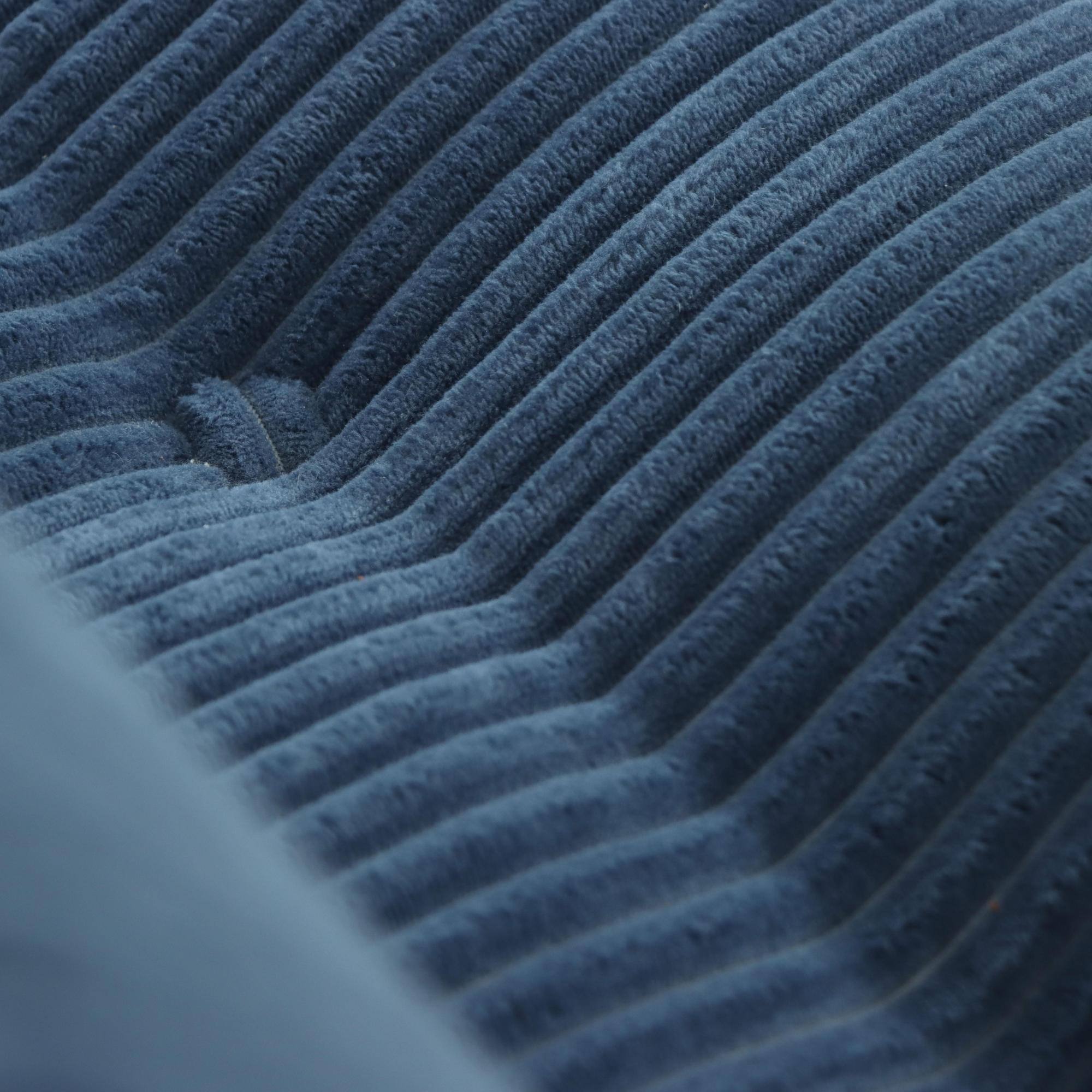 Alt View 7. GOODSILO - Corduroy Fabric Beanbag Couch for Living Room, Bedroom and Dorm, Cozy Fluffy Cloud Mini Couch - Blue.