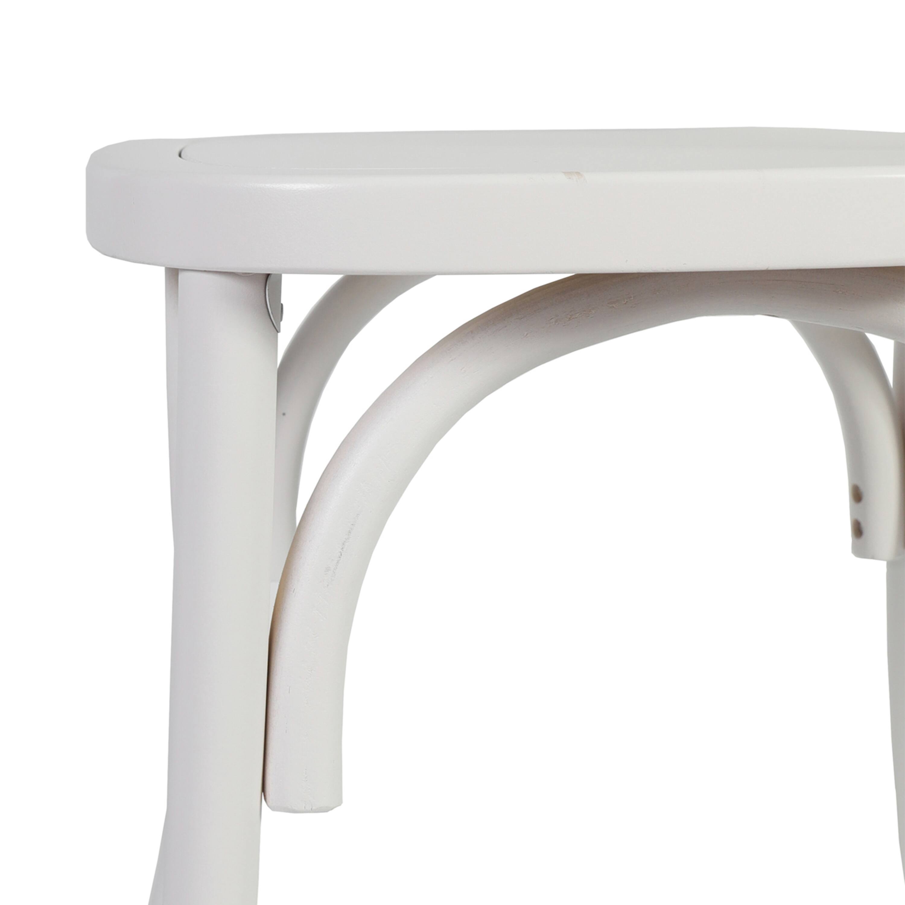 Alt View 10. Emma + Oliver - Decker Solid Wood Stack Dining Chair with Decorative Back Design - White.