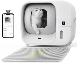 Furbulous - True Odor-Free Self Cleaning & Packing Litter Box, Automatic Cat Litter Box with Self-Pack, APP Control, Refill System - White