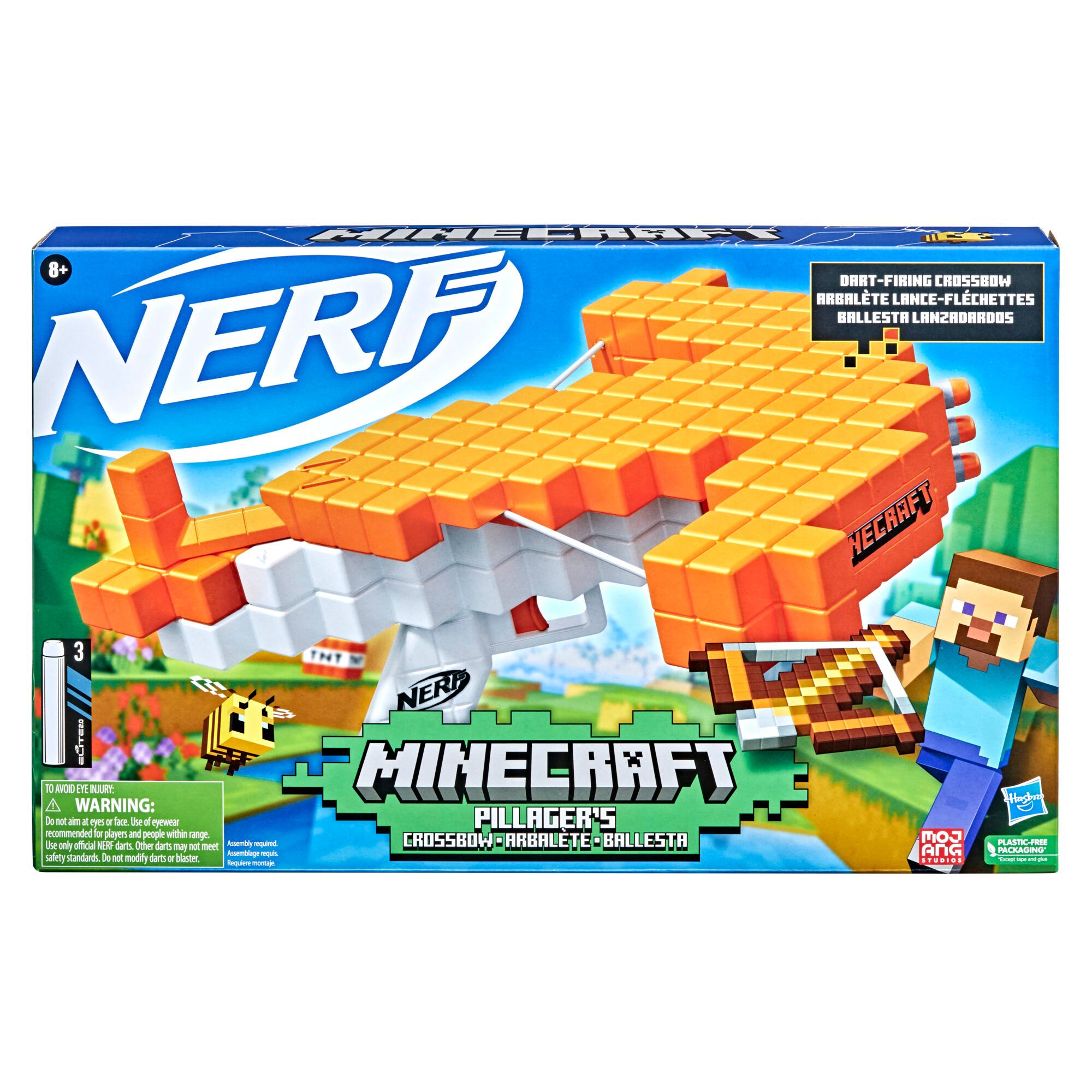 Left. Nerf - Nerf Minecraft Pillager's Crossbow.