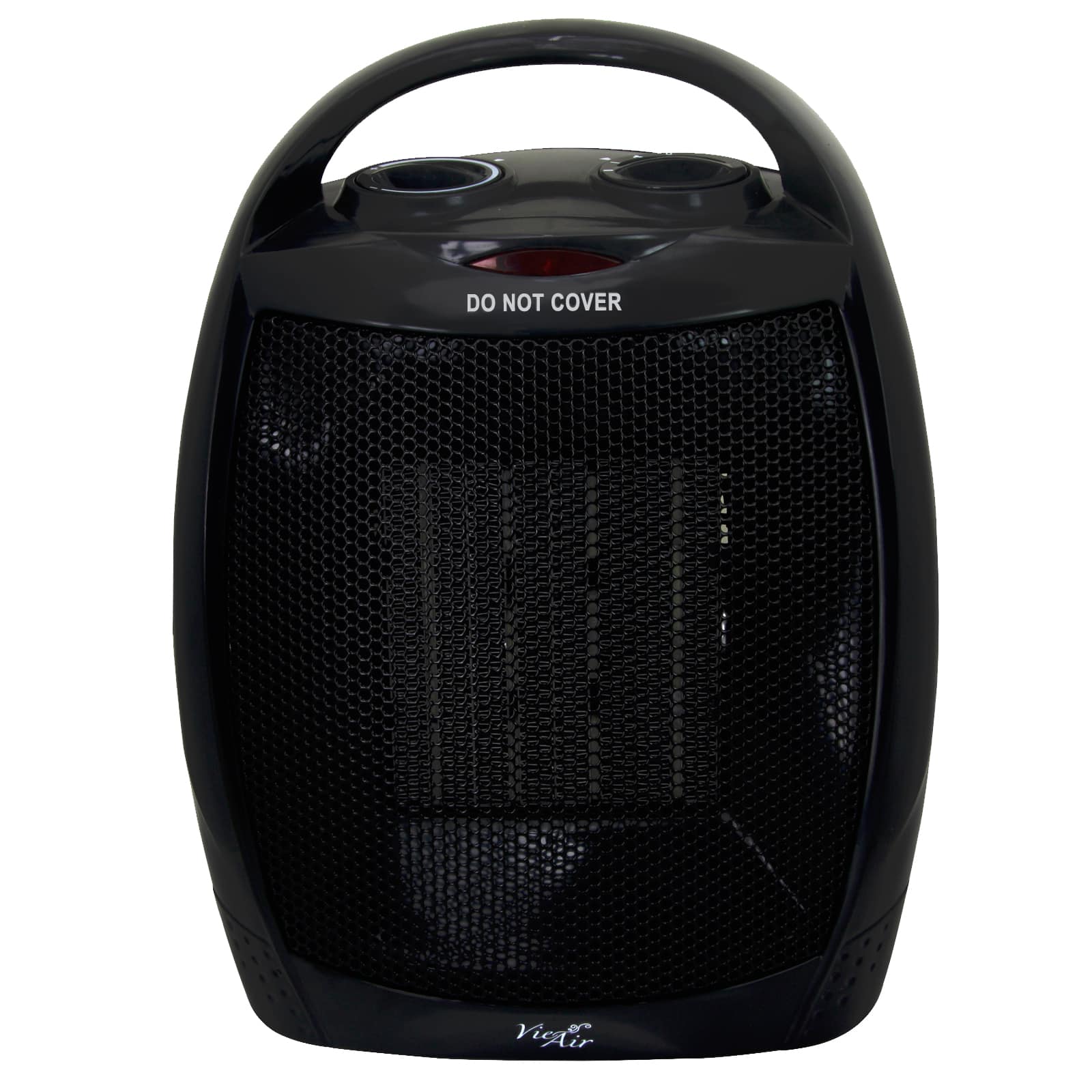 VieAir - Vie Air 1500W Portable 2 Settings Ceramic Heater with Adjustable Thermostat - Black