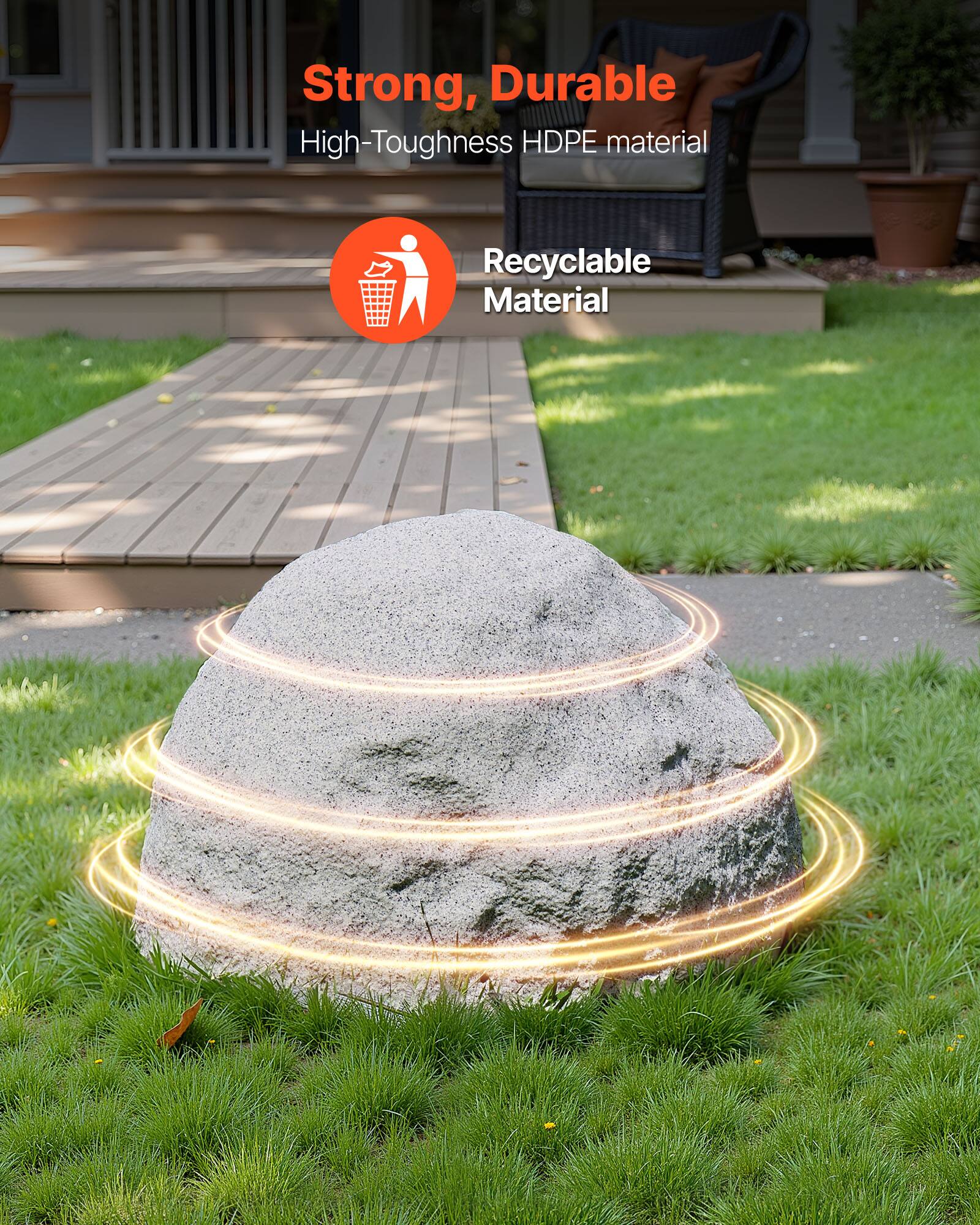 Strong, Durable  
High-Toughness HDPE material  
Recyclable Material