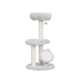 PetPals - Rockview Cozy 2-Level Scratching Post Cat Tree - Gray