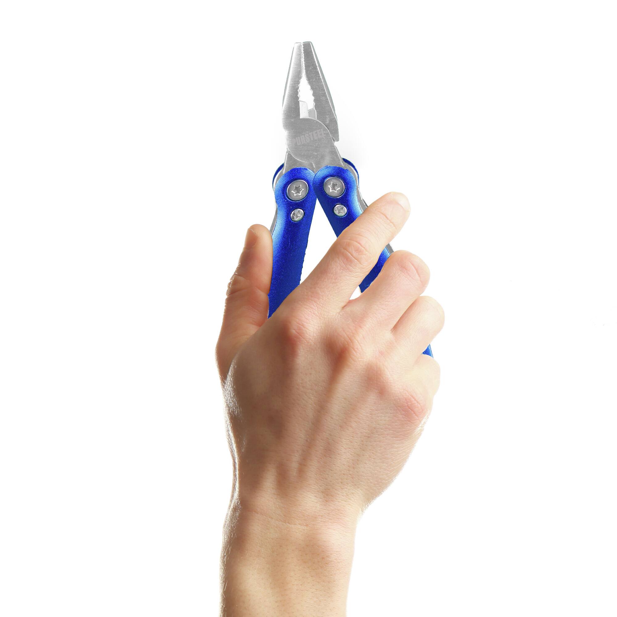 Back. Pursonic - 11-in-1 Multifunction Tool – Your Compact, All-in-One Solution for Everyday Tasks - Blue.
