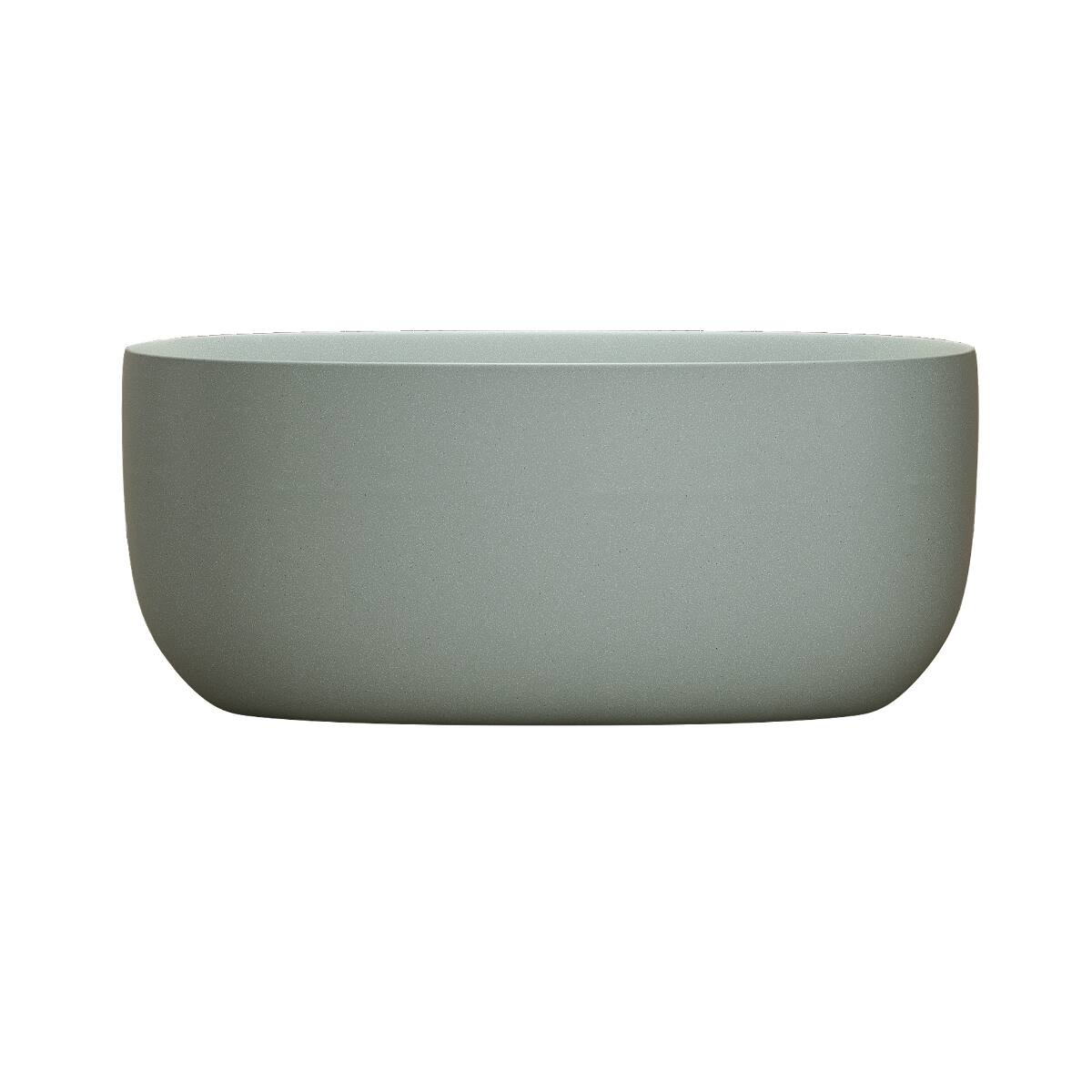 Alt View 7. Loheer - Loheer 51 in Freestanding Solid Surface Soaking Bathtub with Overflow and Pop Up Drain Turquoise Green - Turquoise Green.