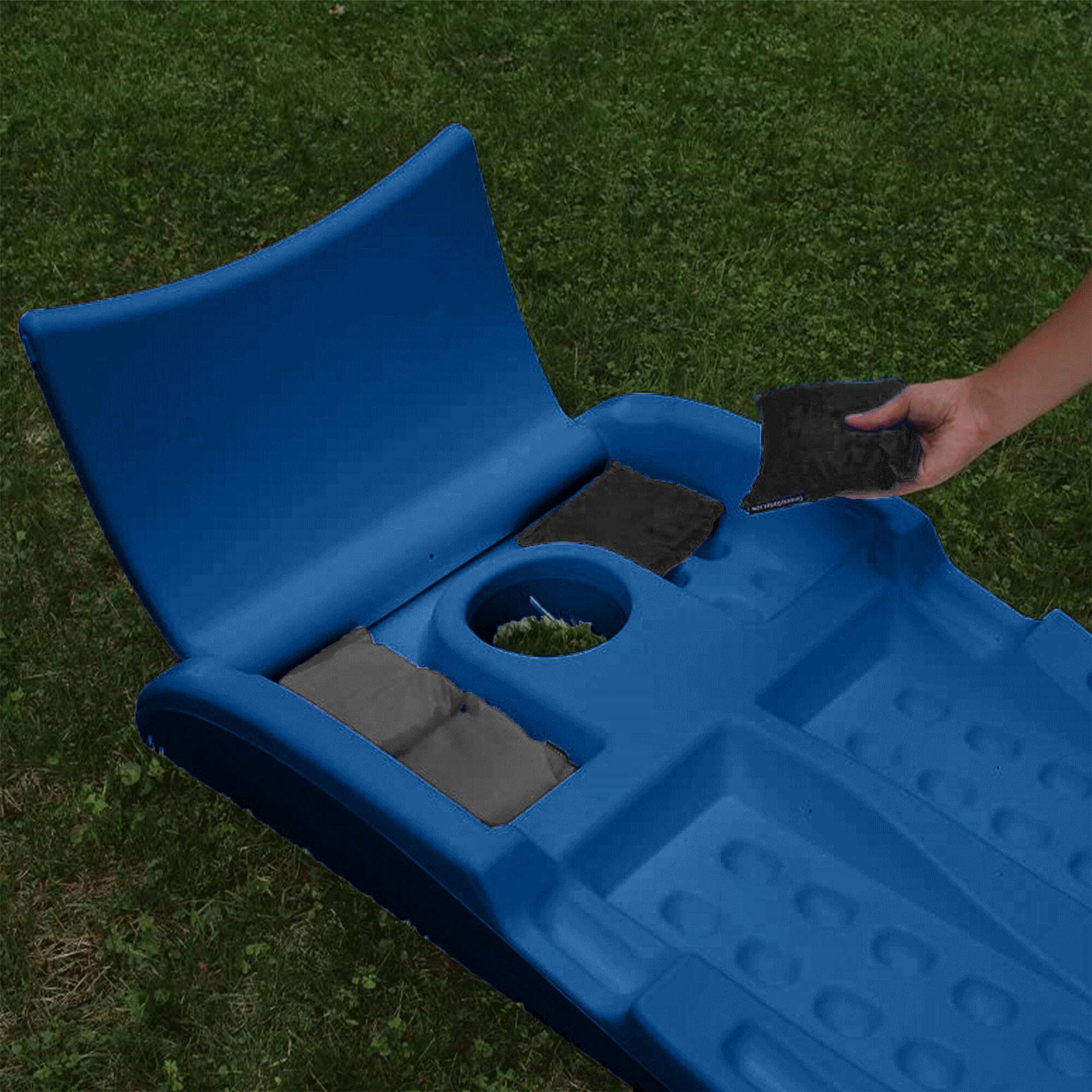 Alt View 4. Driveway Games - Driveway Games All Weather Indoor/Outdoor Bean Bag Cornhole Board Set, Blue.