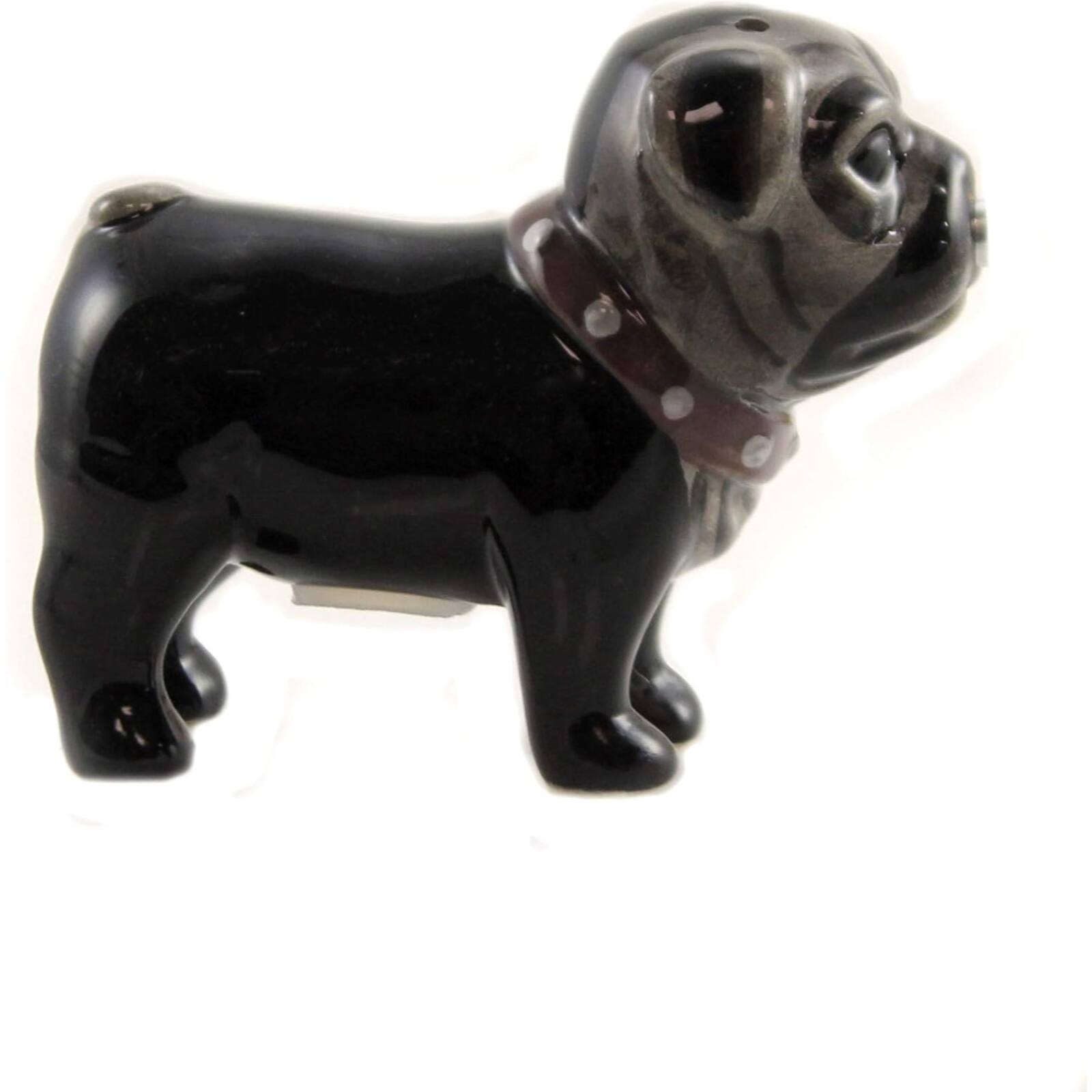 Back. Pacific Trading - Puppy Little Love Pug Ceramic Magnetic Salt and Pepper Shakers - Multicolor.