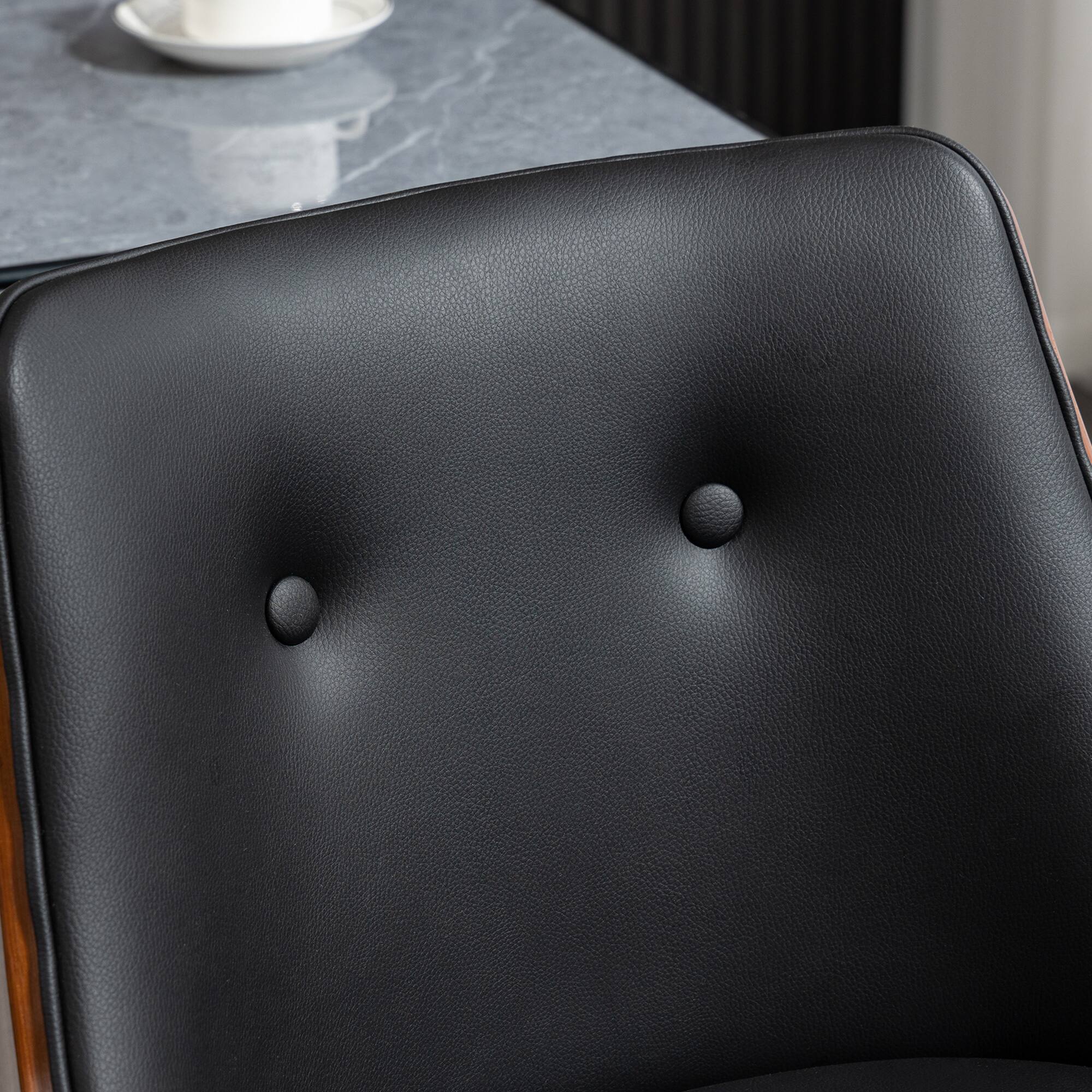 Alt View 2. SlickBlue - Set of 2 Height Bar Stools with Cushioned Seats, Metal Frame, and Swivel for Home or Restaurant - Black, Walnut.