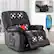 Front. Bestier - Bestier Massage Recliner Chair Modern and Super Soft Manual Reclining Chair with Massage Heating & Side Pocket - Dark Grey.