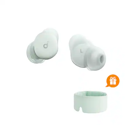 Front. Soundcore - Soundcore - by Anker Sleep A30 Smart ANC Sleep Earbuds with Breescape Cooling Eye Mask - Mist Green Set - Mist Green.