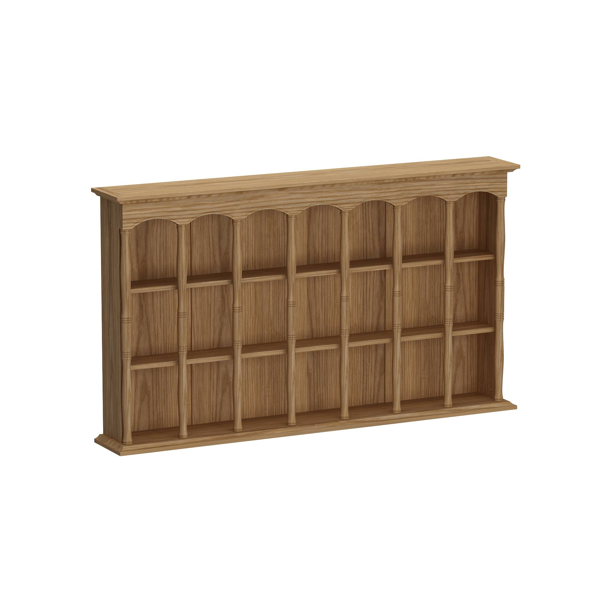 Angle. Famapy - Famapy Wall - Mounted Mug Display Shelf: Grid - Style Collection Showcase + Decor Accent - Wooden.