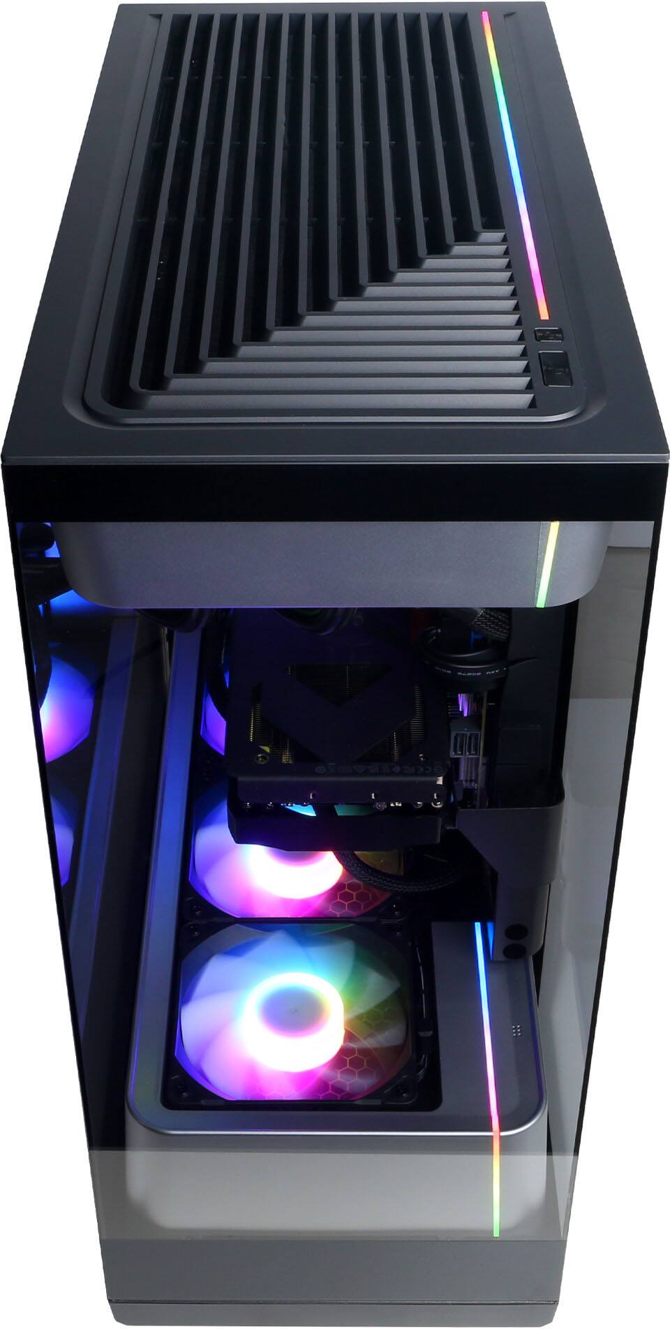 Alt View 3. CyberPowerPC - Gaming Desktop - AMD Ryzen 5 5500 - AMD Radeon RX 6500 XT 4GB - 16GB Memory - 1TB PCIe 4.0 SSD - Black.