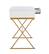 Alt View 15. Linon Home Décor - Edmore Two-Drawer Campaign Desk - White & Gold.