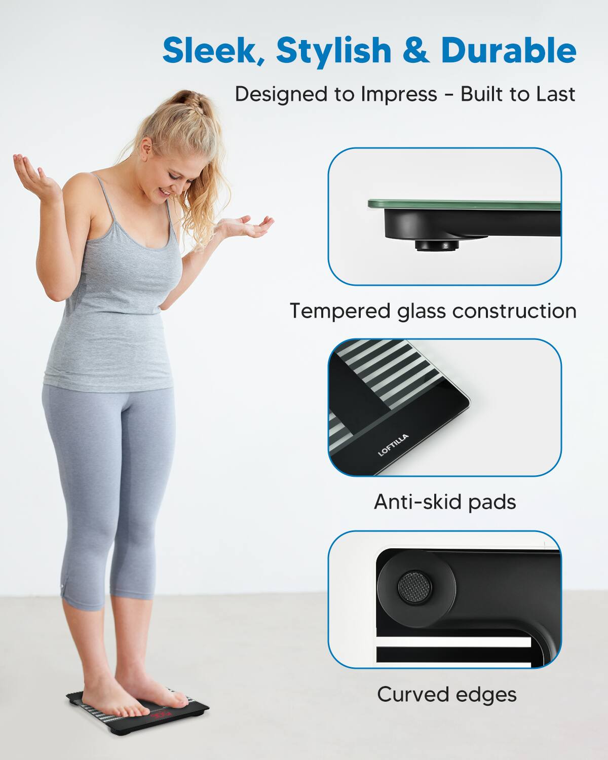 Sleek, Stylish & Durable  
Designed to Impress - Built to Last  

- Tempered glass construction  
- Anti-skid pads  
- Curved edges