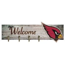 Fan Creations - Arizona Cardinals 24" x 6" Mounted Coat Hanger - Multicolor