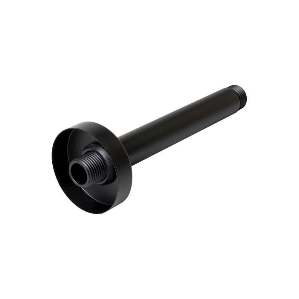 Angle. Alfi - Black Matte 6" Round Ceiling Shower Arm - Black.