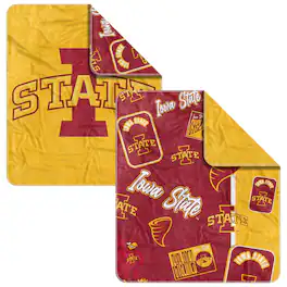 Logo Brands - Iowa State Cyclones 50- x 60- Dream Weave Throw Blanket - Cardinal