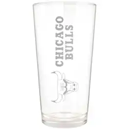 Great American Products - Chicago Bulls Etched 16oz. Vertical Rally Cry Pint Glass - Multicolor