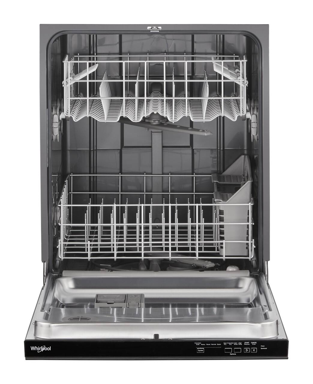 Alt View 7. Whirlpool - Whirlpool - Quiet Dishwasher with Boost Cycle and Pocket Handle - Black - Black.