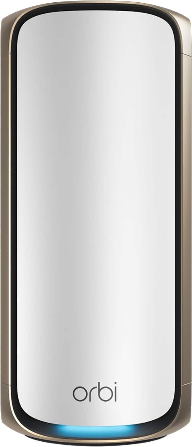 NETGEAR - Orbi 970 Series WiFi 7 Mesh System, Add-on Satellite up to 3,300 sq ft. Works with RBE972 / RBE973, Easy Set Up - White