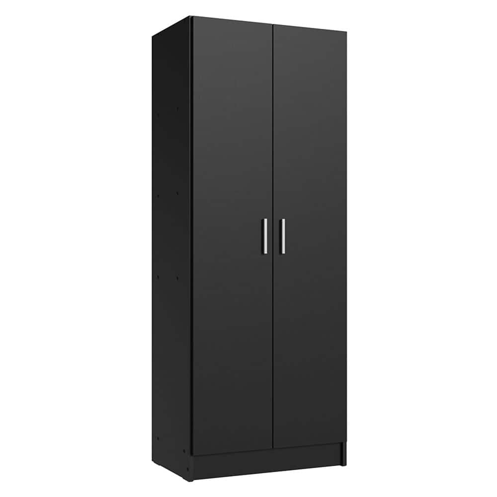 "Madesa - Garage Pantry Storage Cabinet 2 Doors with 4 Utility Shelves 23""L Wooden Organization Unit for Garage - Black" price history on PriceWatchPro