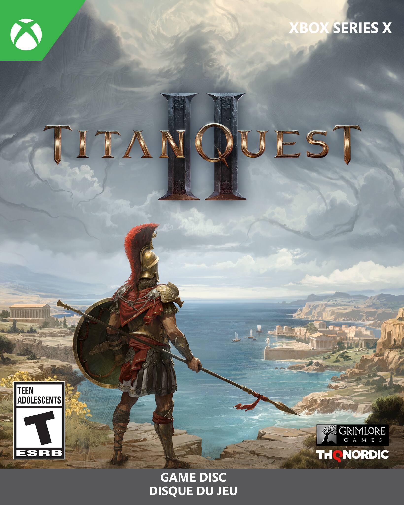 XBOX SERIES X  
TITAN QUEST III  

TEEN ADOLESCENTS  
ESRB  

GAME DISC  
DISQUE DU JEU  

GRIMLORE GAMES  
THQ NORDIC - T (Teen 13+)