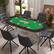 Alt View 3. Costway - Costway 8 Players Poker Table with 8 Cup Holders & Comfy Armrests Smooth Felt Surface - Green.