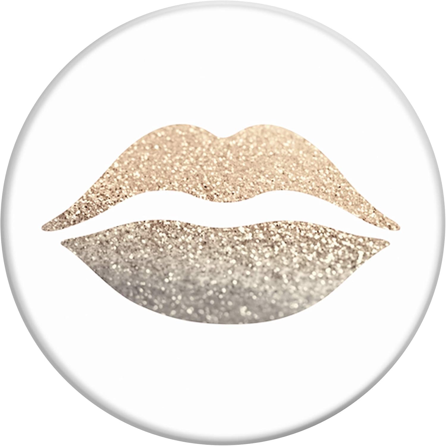 Angle. PopSockets - Popsockets Phone Grip & Stand Gold Lips - Gold Lips.