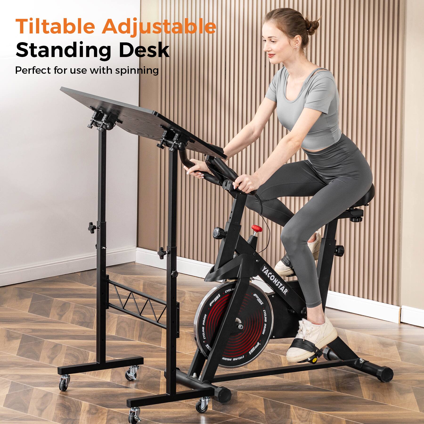 Tiltable Adjustable Standing Desk Perfect for use with spinning - JnA YACONSTAR - E - nothing_to_te I I I - A