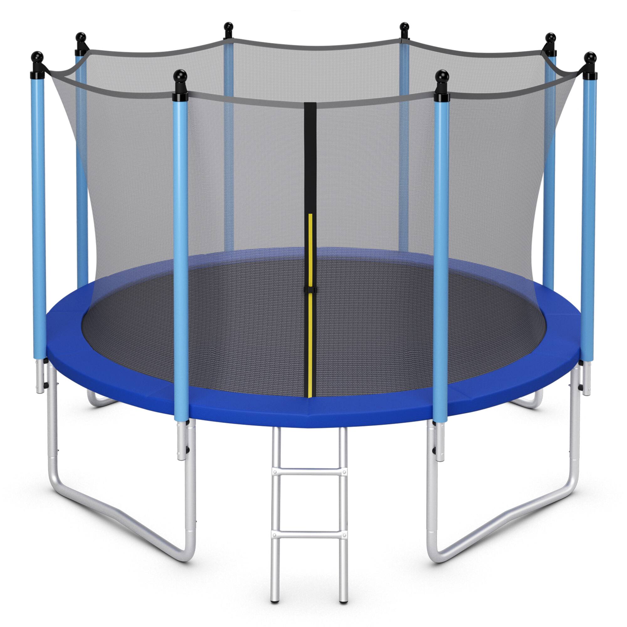 Alt View 5. Gymax - Gymax 14FT Jumping Exercise Recreational Bounce Trampoline for Kids W/Safety Enclosure - Black.