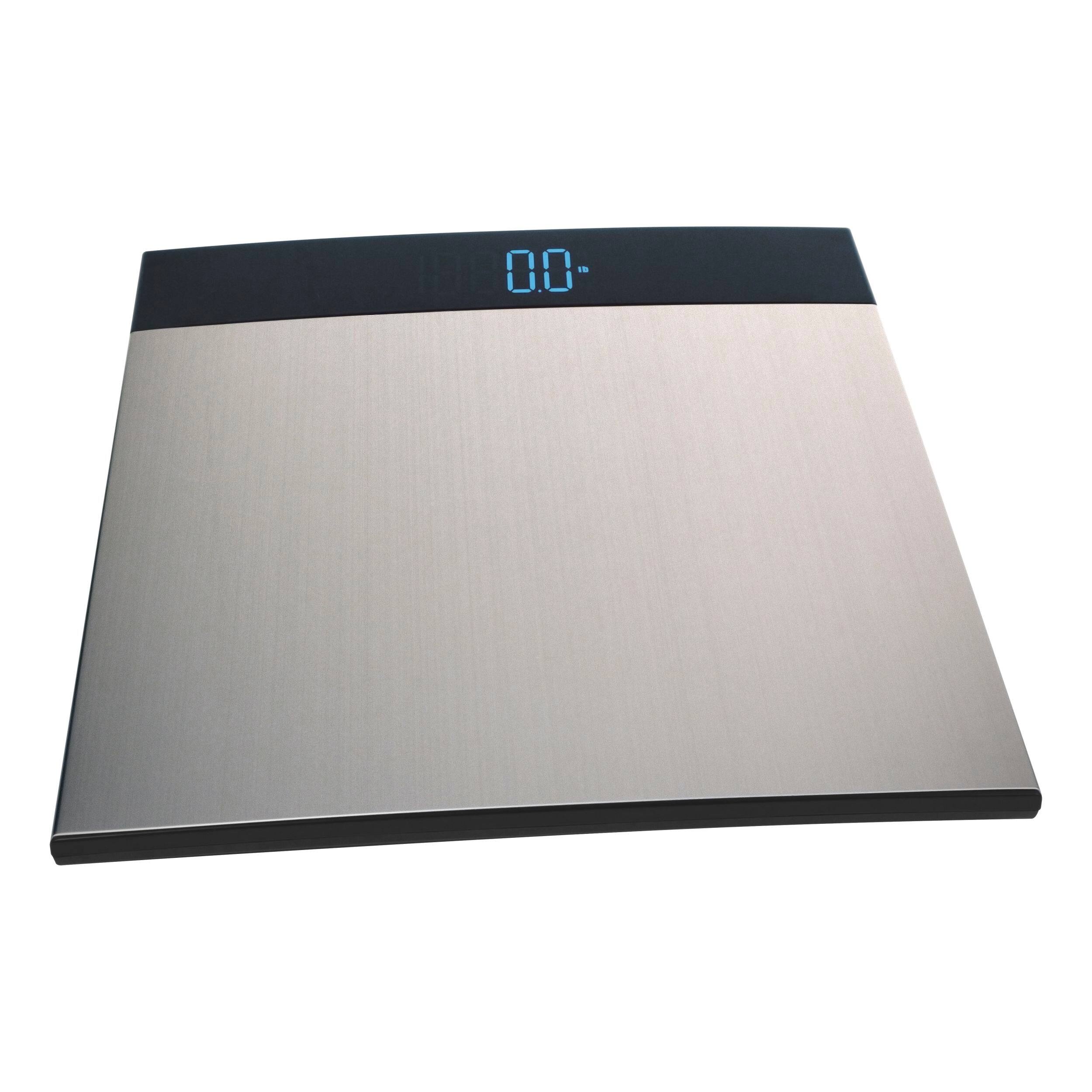 Left. Escali - Extra Large Stainless Steel Bathroom Scale - Stainless Steel.