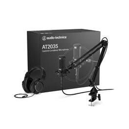 Audio-Technica - AT2035 Vocal Microphone with Monitor Headphones and Mic Stand