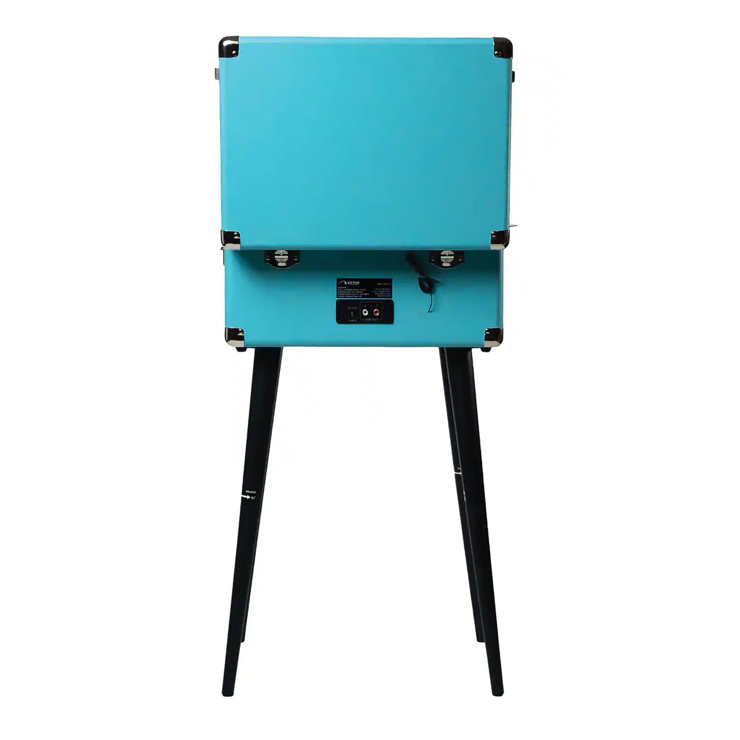 Alt View 4. Victor Audio - Andover 5-in-1 Music Center with Chair-Height Legs and Bluetooth Function - Turquoise.