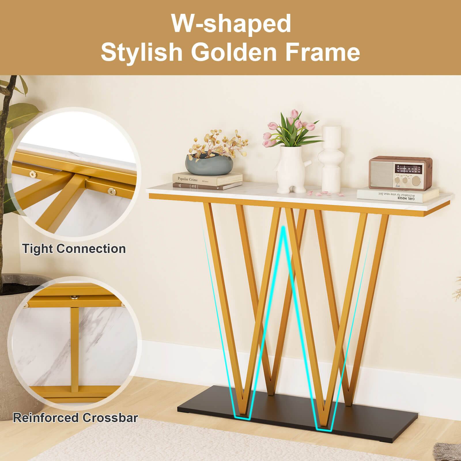W-shaped Stylish Golden Frame

- Tight Connection
- Reinforced Crossbar