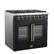 Left. Forno Appliances - 36 in. Wide 6 Burner Galiano 5.36 Cu. Ft. Freestanding Dual Fuel True Convection Range - Black.