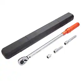 VEVOR - Torque Wrench, 1/2-inch Drive Click Torque Wrench 20-250ft.lb/34-340n.m, Dual-Direction Adjustable Torque Wrench Set - Orange