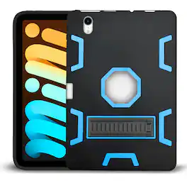 Entronix - Case for iPad Mini 7 (A17 Pro), 8.3" (2024, 7th Gen) - Triple-Layer Heavy Duty Protection - Blue